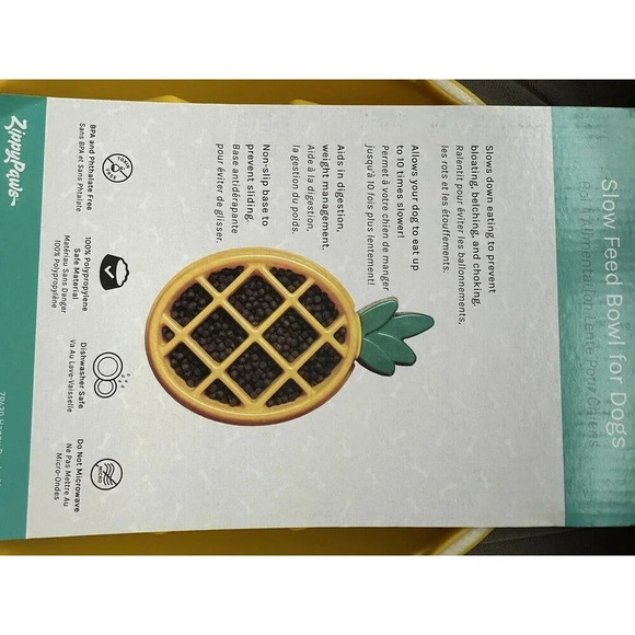 Pineapple Happy Bowl Slow Feed Bowl For Dogs - Picture 3 of 4